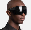 Oversized Fashion 4k Wrap Around UV Shades Sunglasses For Men Women Big Frame Black Shades Luxury Brand Design Punk Sun Glasses - TUZZUT Qatar Online Shopping