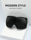 Oversized Fashion 4k Wrap Around UV Shades Sunglasses For Men Women Big Frame Black Shades Luxury Brand Design Punk Sun Glasses - TUZZUT Qatar Online Shopping