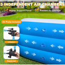 Inflatable Swimming Pool 1.8m Three Layer Blue Door Standard Set 15034 - TUZZUT Qatar Online Shopping