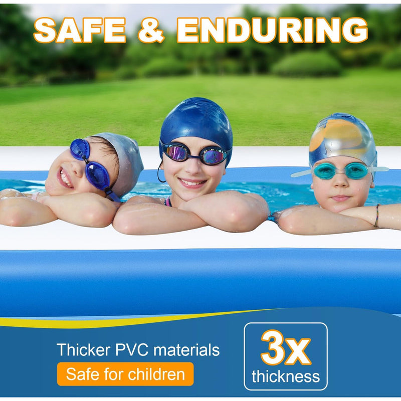 Inflatable Swimming Pool 1.8m Three Layer Blue Door Standard Set 15034 - TUZZUT Qatar Online Shopping