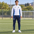 Men’s Italy White & Navy Two-Piece Training Tracksuit JR04
