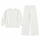 Ivory Knit Sweater & Wide-Leg Pants Set 42YD07