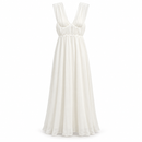 Ivory Sleeveless Empire-Waist Maxi Dress WT4568