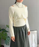 Jewelobe Short Bolero High Neck Sleeveless Knit Ensemble S71 - TUZZUT Qatar Online Shopping