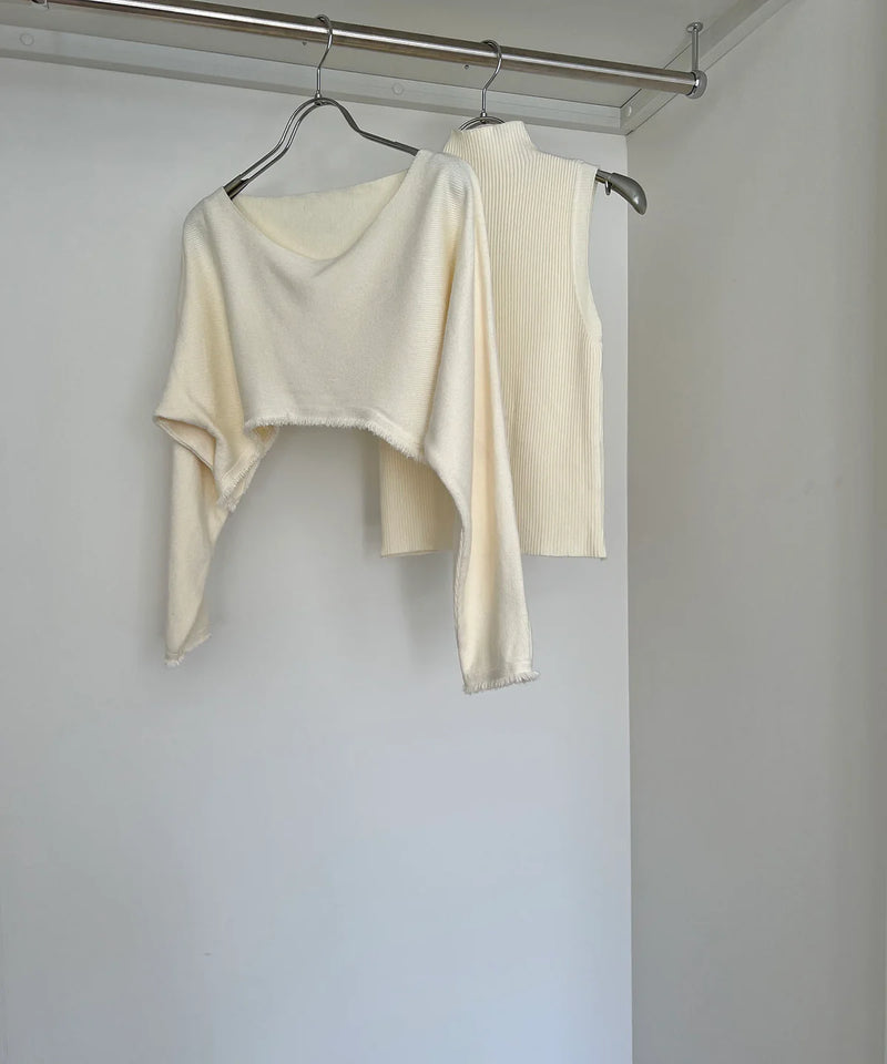 Jewelobe Short Bolero High Neck Sleeveless Knit Ensemble S71 - TUZZUT Qatar Online Shopping