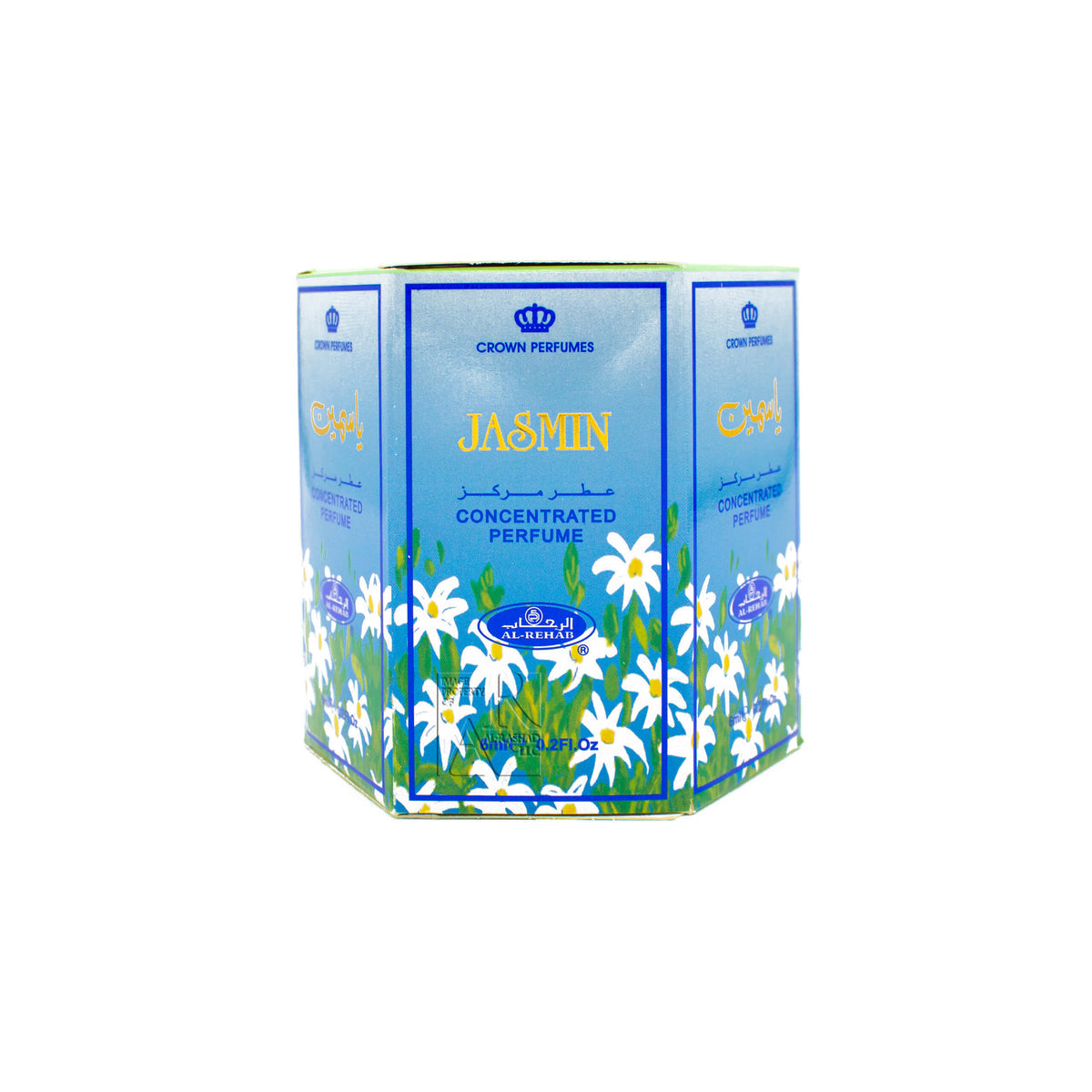 Jasmin Al Rehab 6ml Concentrated Perfume Oil Roll-On Attar Crown Perfumes (Box of 6 Pcs)