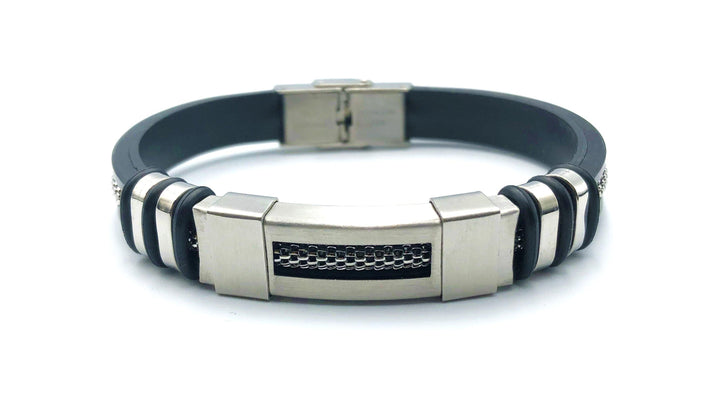 Steel Rubber Mesh Bracelet S21
