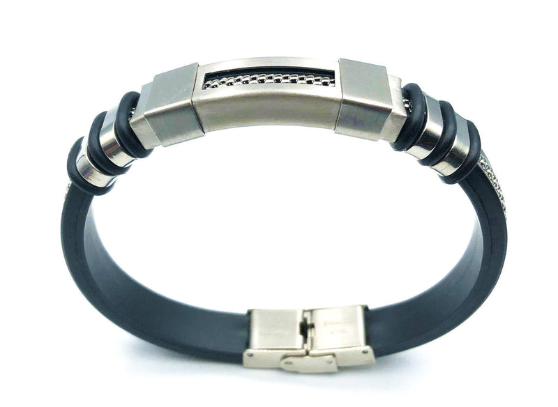 Steel Rubber Mesh Bracelet S21