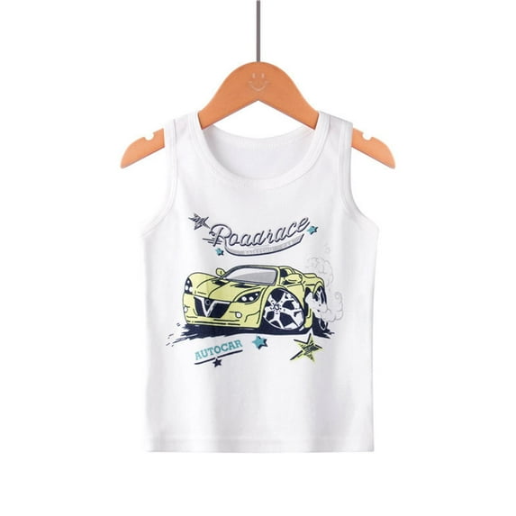 Little Boys Summer Cartoon Lightweight Sleeveless Tshirt 237015 - TUZZUT Qatar Online Shopping