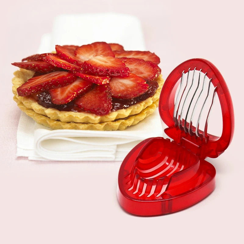 Kitchen Portable Fruit Divider Stainless Steel Multi-purpose Strawberry Slicer Melon And Fruit Cutter Fruit Tool S3449610 - Tuzzut.com Qatar Online Shopping