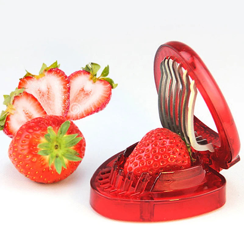 Kitchen Portable Fruit Divider Stainless Steel Multi-purpose Strawberry Slicer Melon And Fruit Cutter Fruit Tool S3449610 - Tuzzut.com Qatar Online Shopping