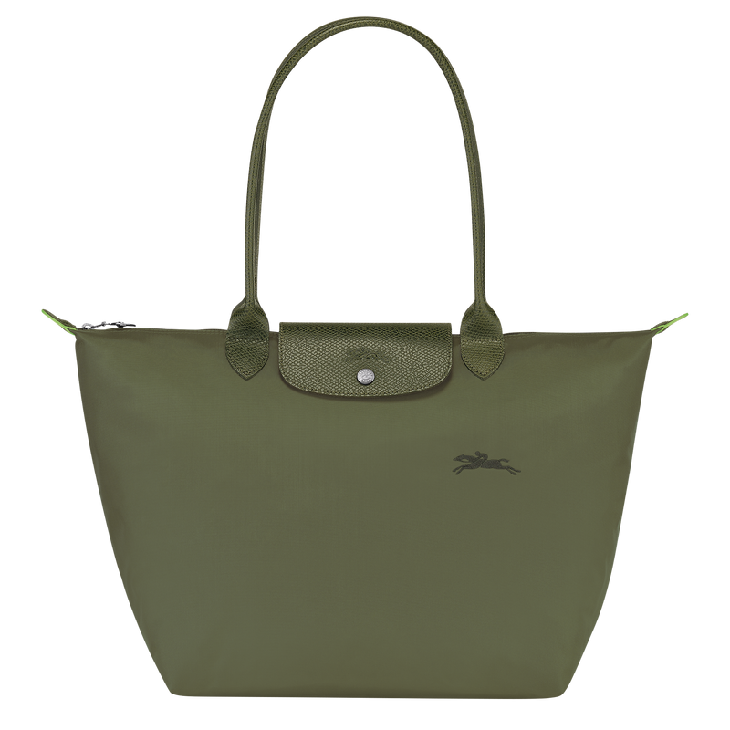 Long Handle Le Pliage Tote Bag Women's Handbag in Canvas (Large) Forest L1899619P66 - TUZZUT Qatar Online Shopping