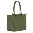 Long Handle Le Pliage Tote Bag Women's Handbag in Canvas (Large) Forest L1899619P66 - TUZZUT Qatar Online Shopping