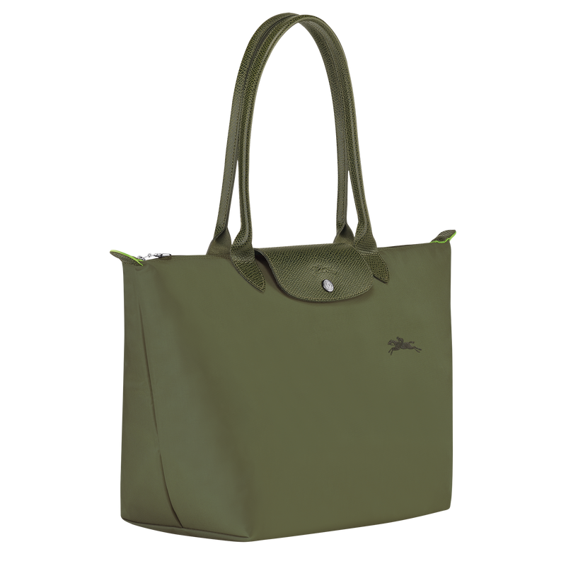 Long Handle Le Pliage Tote Bag Women's Handbag in Canvas (Large) Forest L1899619P66 - TUZZUT Qatar Online Shopping