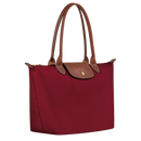 Long Handle Le Pliage Tote Bag Women's Handbag in Canvas Red L1899619C87 - TUZZUT Qatar Online Shopping