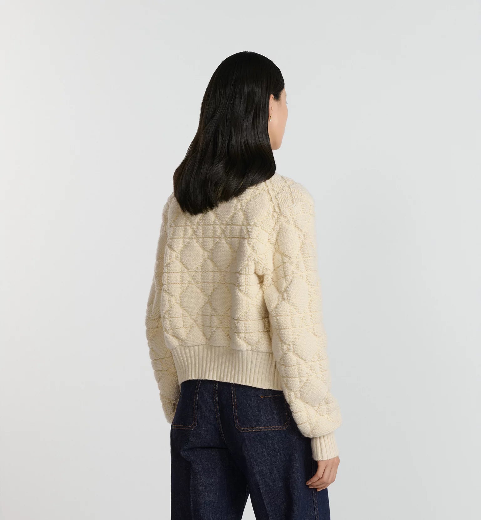 Macrocannage Zipped Cardigan CD322 Macrocannage Zipped Cardigan CD322
