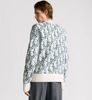 White and Blue Wool Jacquard Sweater M9680 - TUZZUT Qatar Online Shopping
