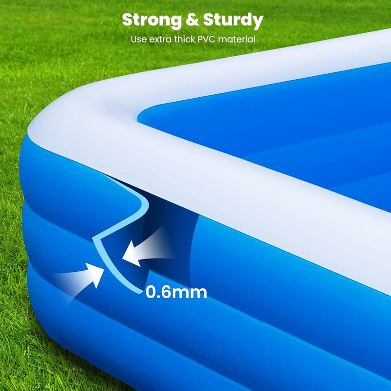 Inflatable Swimming Pool 1.8m Three Layer Blue Door Standard Set 15034 - TUZZUT Qatar Online Shopping