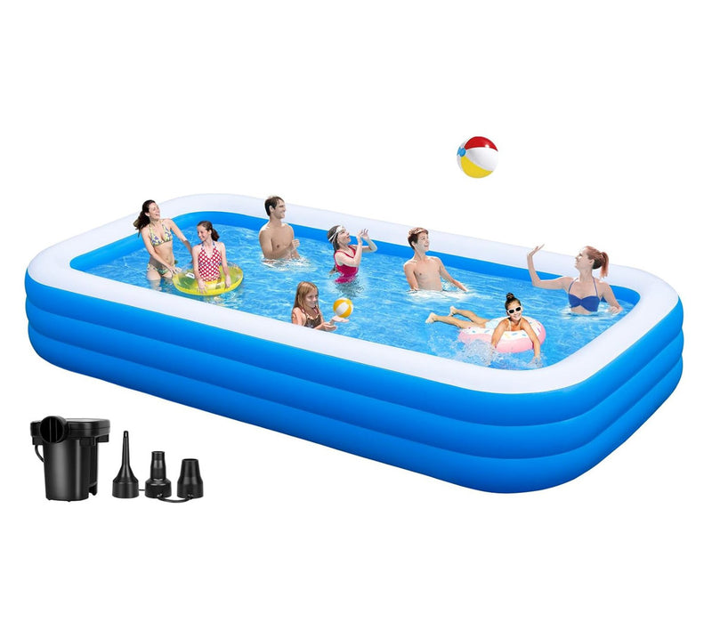Inflatable Swimming Pool 1.8m Three Layer Blue Door Standard Set 15034 - TUZZUT Qatar Online Shopping