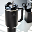 Stanley Vacuum Insulated Tumbler with Lid and Straw for Water 1.18L (Black) - TUZZUT Qatar Online Shopping