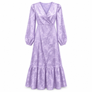 Women’s Lavender Floral Long-Sleeve Maxi Dress YD130