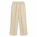 Light Beige Drawstring Straight-Leg Trousers YD98