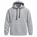 Men’s Light Grey Waffle-Textured Pullover Hoodie NS34