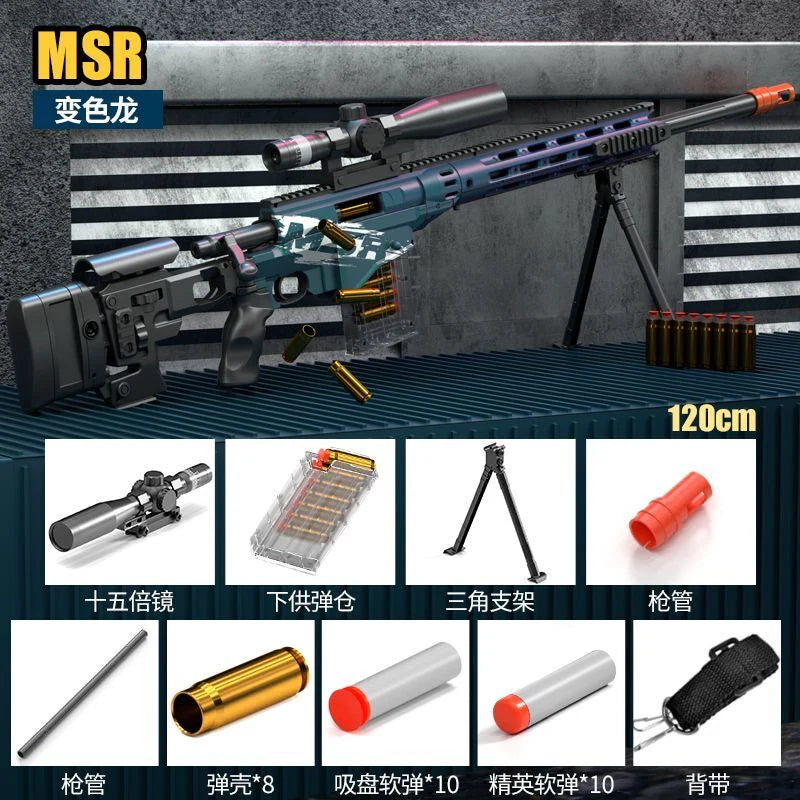 MSR Darts Blaster Sniper Rifle With Shell Ejecting EVA