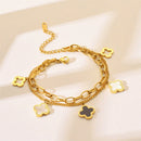 Clover Wraparound Anti-Tarnish Bracelet R354