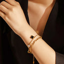 Clover Wraparound Anti-Tarnish Bracelet R354