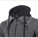 Men High Quality Hoodies Sweatshirts Bomber Sportswear Jacket Tracksuits Coat Double Zipper Scarf Collar Fleece Hoody Outerwear S4253899 - Tuzzut.com Qatar Online Shopping