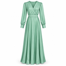Women’s Mint Green Belted Maxi Dress 36919