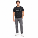 Men’s Black Glossy Shield Graphic Sports T-Shirt YD141