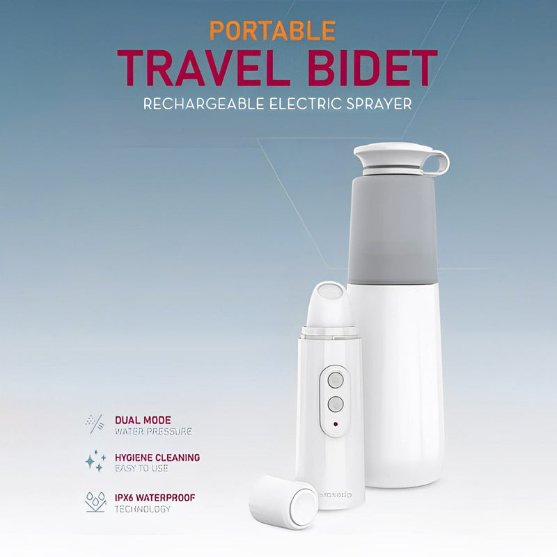 Moxedo Portable Bidet, 270ml Handheld USB Rechargeable Travel Shattaf- MX-PTB001 - TUZZUT Qatar Online Shopping