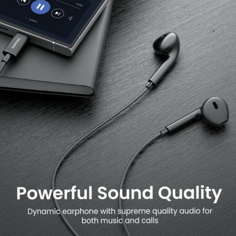 Moxedo Wired Stereo USB Type C Earphone with In-line Mic & Remote - TUZZUT Qatar Online Shopping