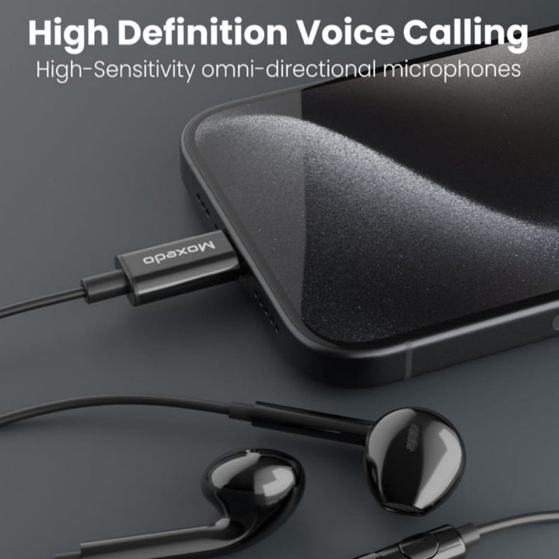 Moxedo Wired Stereo USB Type C Earphone with In-line Mic & Remote - TUZZUT Qatar Online Shopping