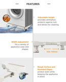 Heavy-Duty Adjustable Movable Base with Locking Casters For Washing Machine, Refrigerator and Dryer -SH MS05FS - Tuzzut.com Qatar Online Shopping