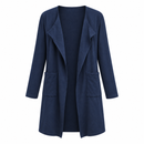 Women’s Navy Blue Longline Waterfall Cardigan NS44