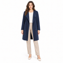 Women’s Navy Blue Longline Waterfall Cardigan NS44