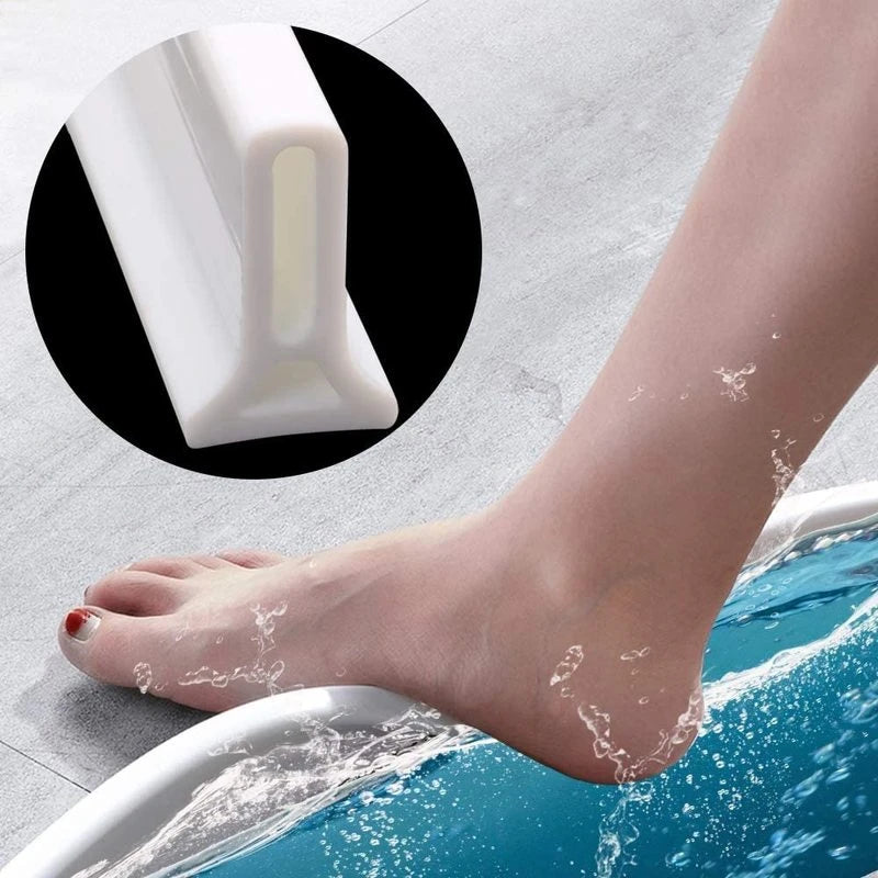 80cm Silicone Bathroom Water Stopper Barrier Non-slip Dry and Wet Separation Bendable Strip Sink Water Splash Guard S4539598