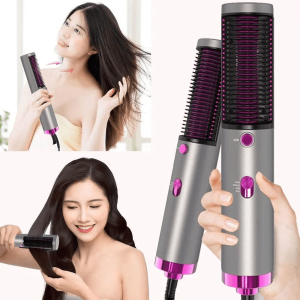 3-in-1 Hot Air Hair Dryer Brush & Styler - TUZZUT Qatar Online Shopping