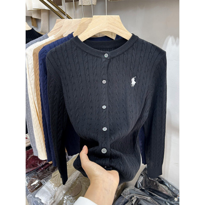 Women's Twist Sweater Cardigan Top CT49 - TUZZUT Qatar Online Shopping