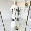 Women's Tassel Fashion White Abaya 508279 - TUZZUT Qatar Online Shopping