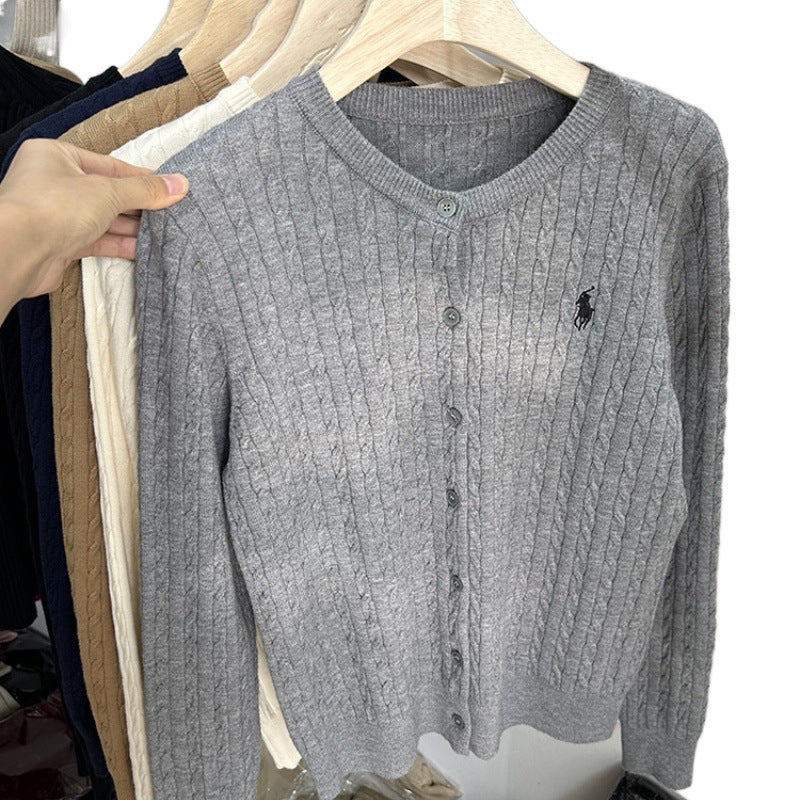 Women's Twist Sweater Cardigan Top CT49 - TUZZUT Qatar Online Shopping