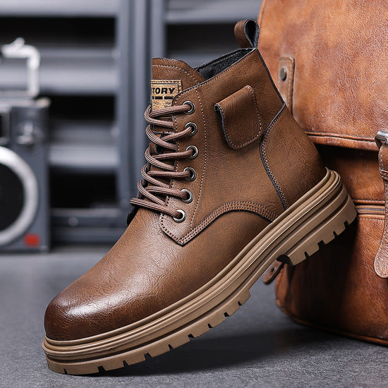 High Top Retro Leather Boots D820 High Top Retro Leather Boots D820