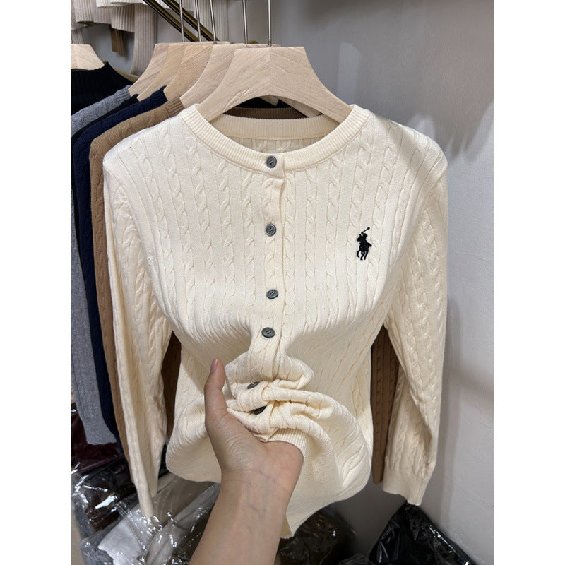 Women's Twist Sweater Cardigan Top CT49 - TUZZUT Qatar Online Shopping