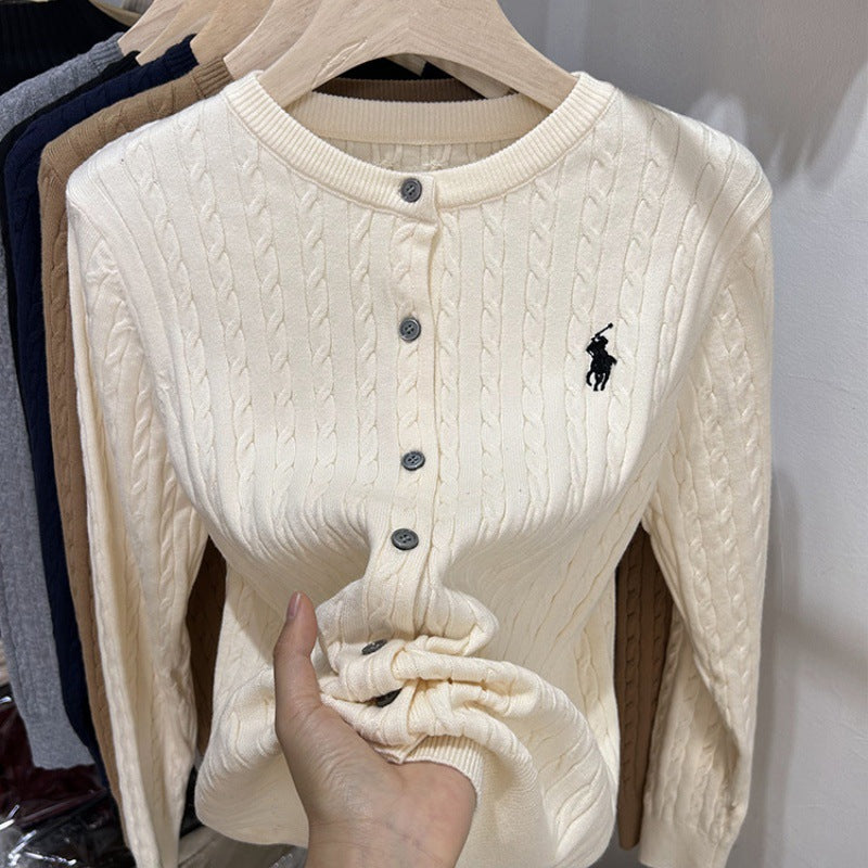 Women's Twist Sweater Cardigan Top CT49 - TUZZUT Qatar Online Shopping