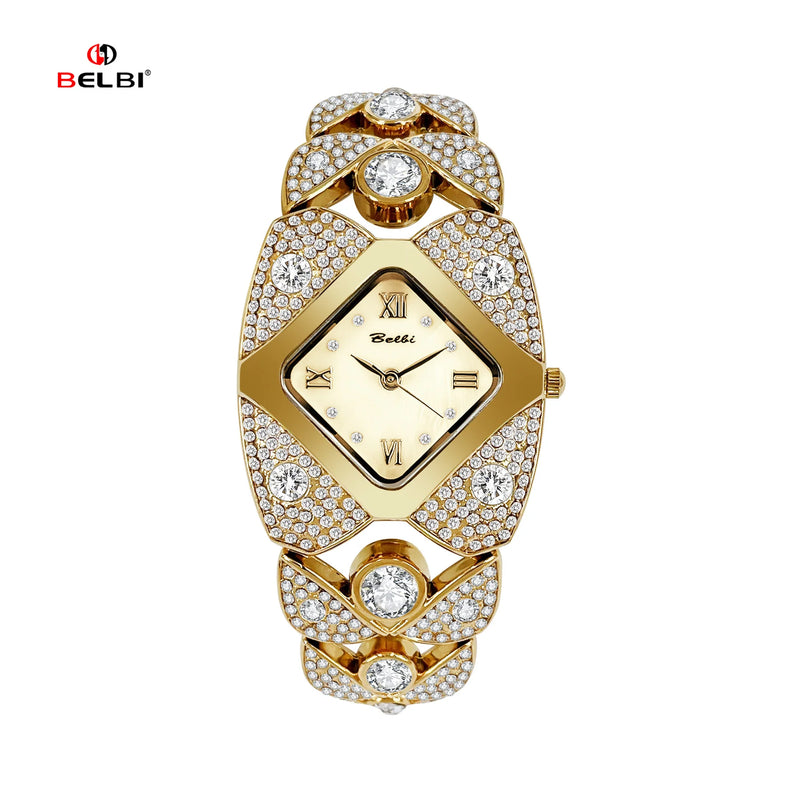 Women's Diamond-Studded Fashion Quartz Watch BLB001 - TUZZUT Qatar Online Shopping