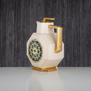 Almarjan Vacuum Flask Set ABS 0.6L + 0.95L, Ivory & Gold - Tea & Coffee Rituals (OTG-600/950-G