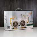 Almarjan Vacuum Flask Set ABS 0.6L + 0.95L, Ivory & Gold - Tea & Coffee Rituals (OTG-600/950-G